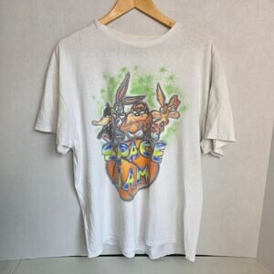 Space Jam, Looney Tunes Airbrush Front Graphic100% Cotton Mens XL